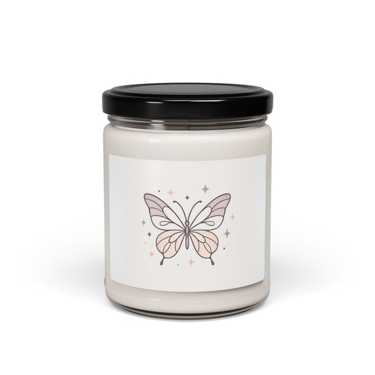 Butterfly Dream Scented Soy Candle — 9oz Floral & Vanilla Aromas, Relaxing Gift Jar