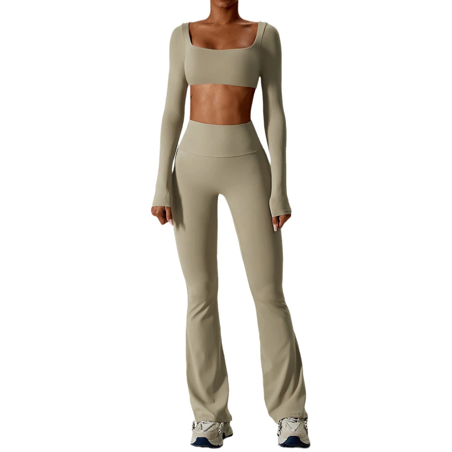 2-piece yoga outfit for women-stretchy and seamless