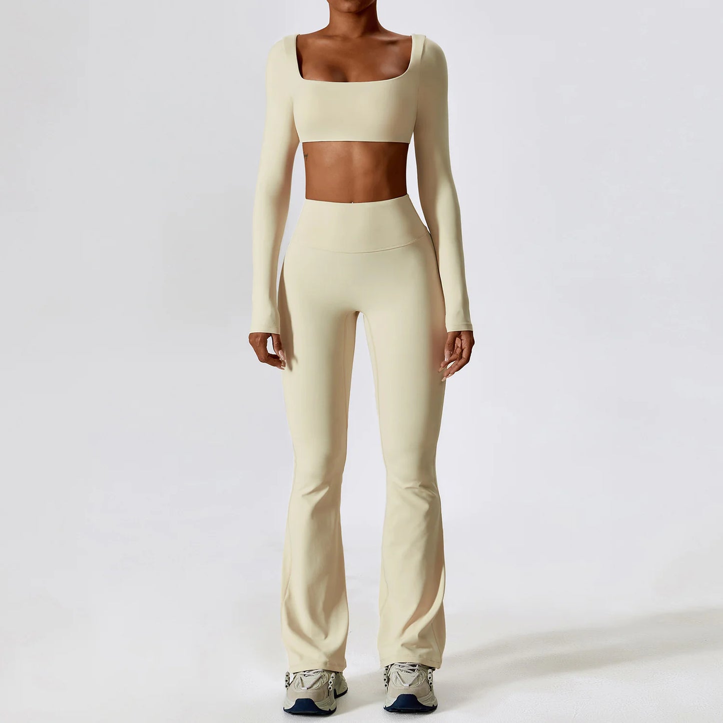2-piece yoga outfit for women-stretchy and seamless