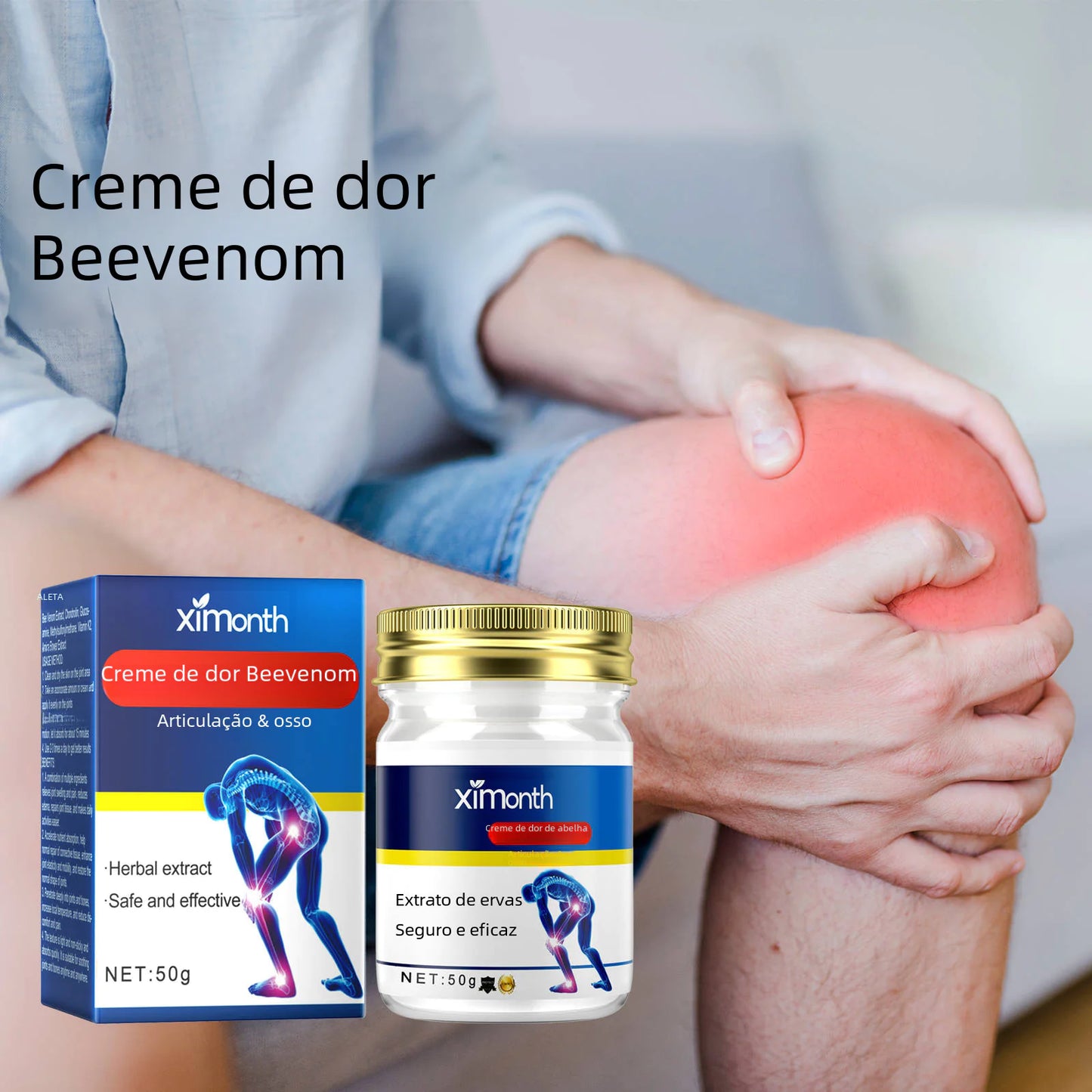 Bee venom cream for joint and muscle pain relief