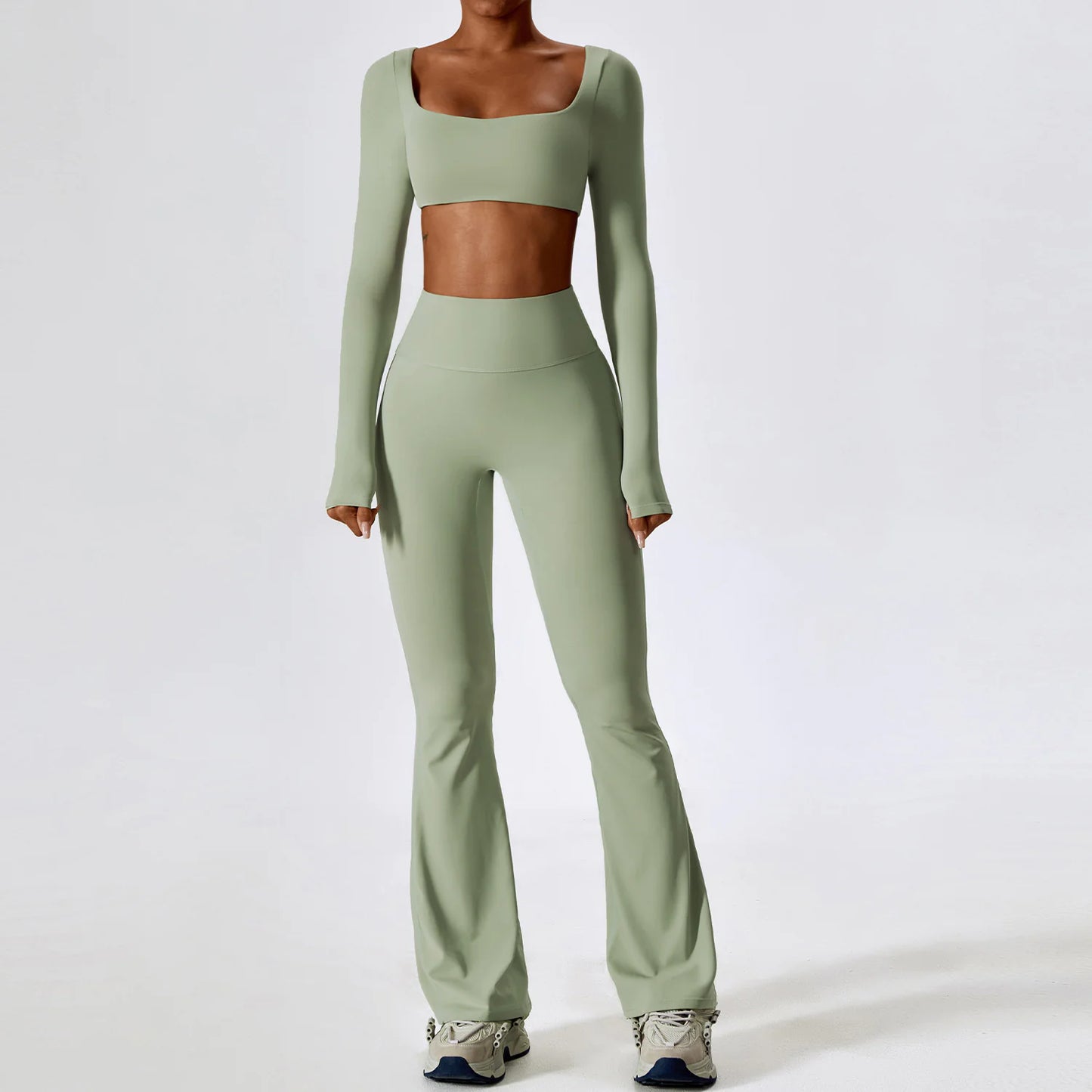 2-piece yoga outfit for women-stretchy and seamless