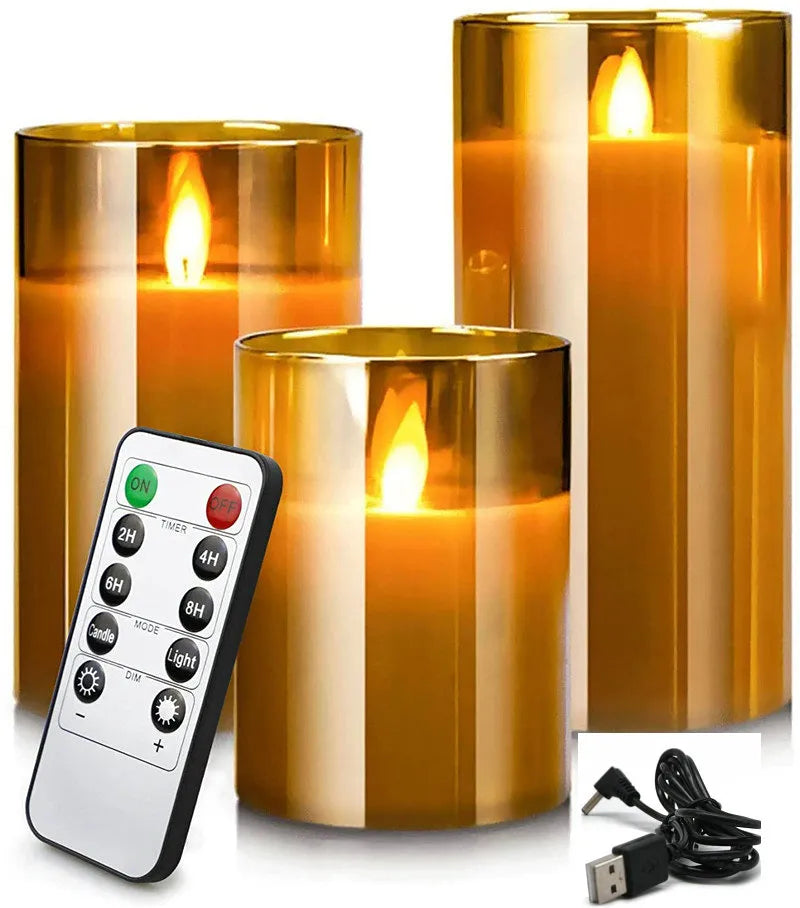 rechargeable LED candle with soft ambient light effect