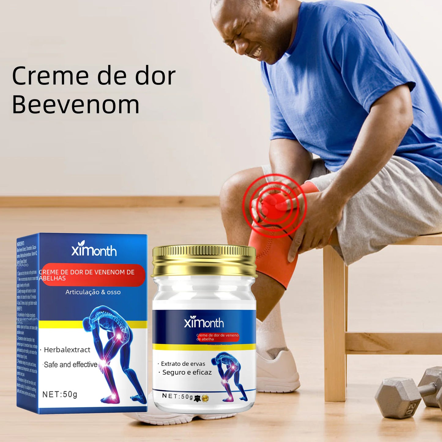 Bee venom cream for joint and muscle pain relief