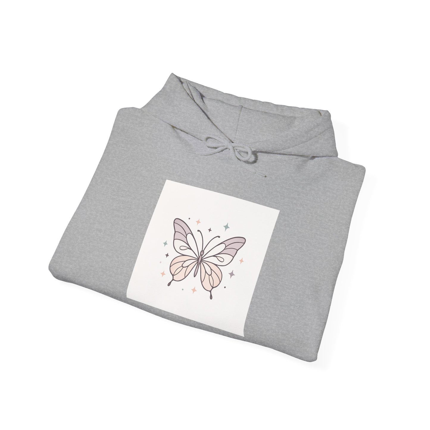 Butterfly Heart Hoodie — Pastel Cute Graphic Pullover