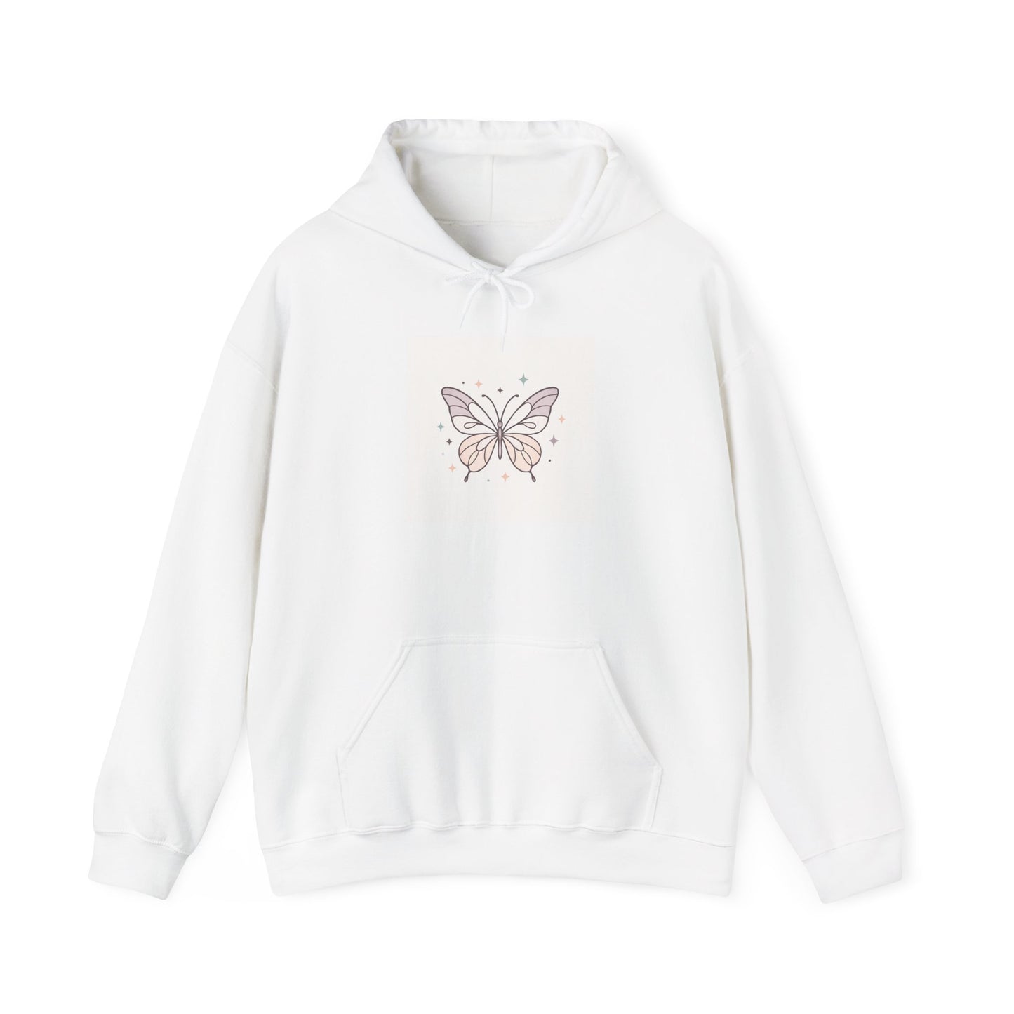 Butterfly Heart Hoodie — Pastel Cute Graphic Pullover