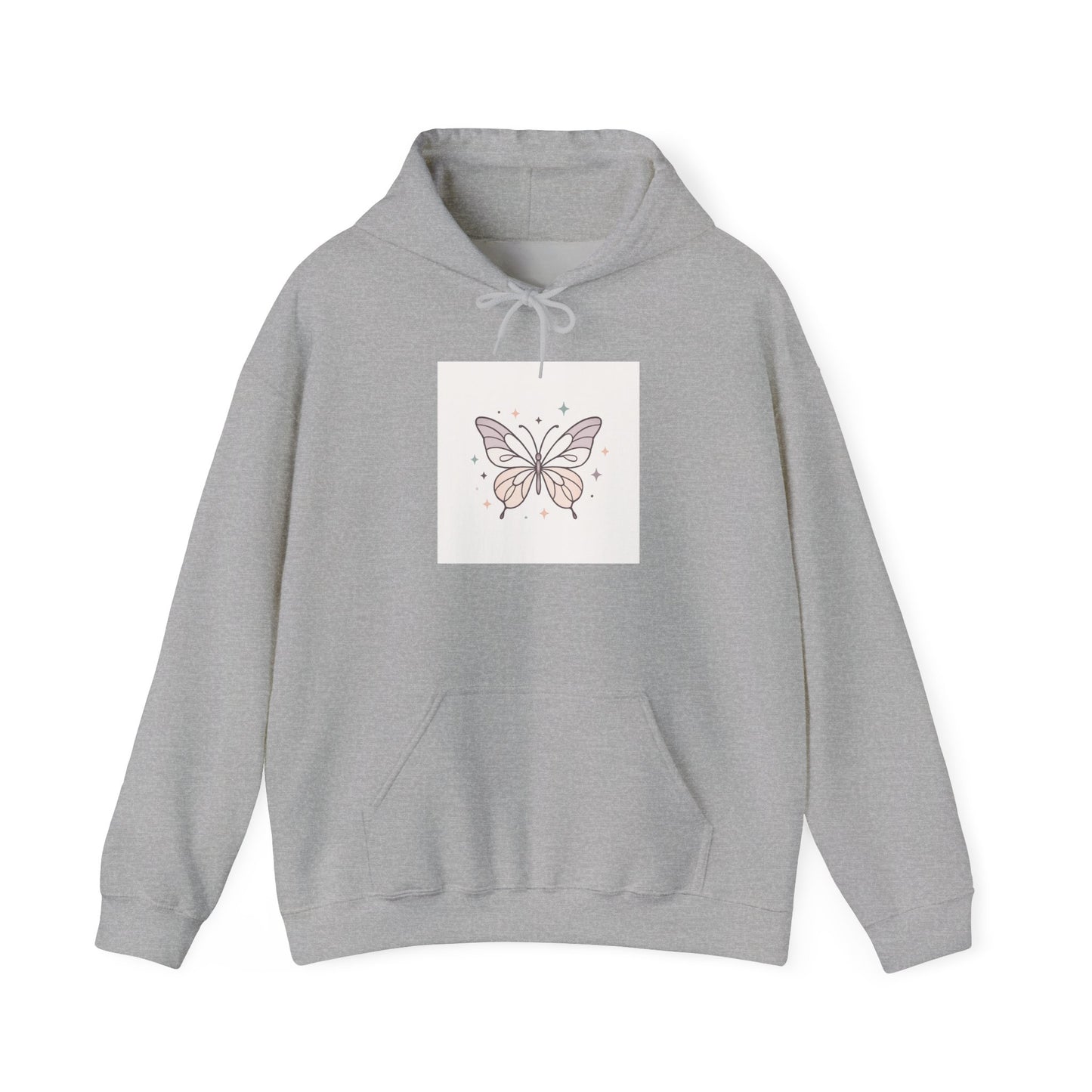 Butterfly Heart Hoodie — Pastel Cute Graphic Pullover