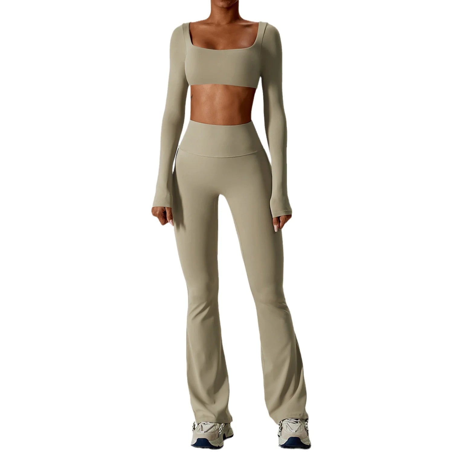 2-piece yoga outfit for women-stretchy and seamless