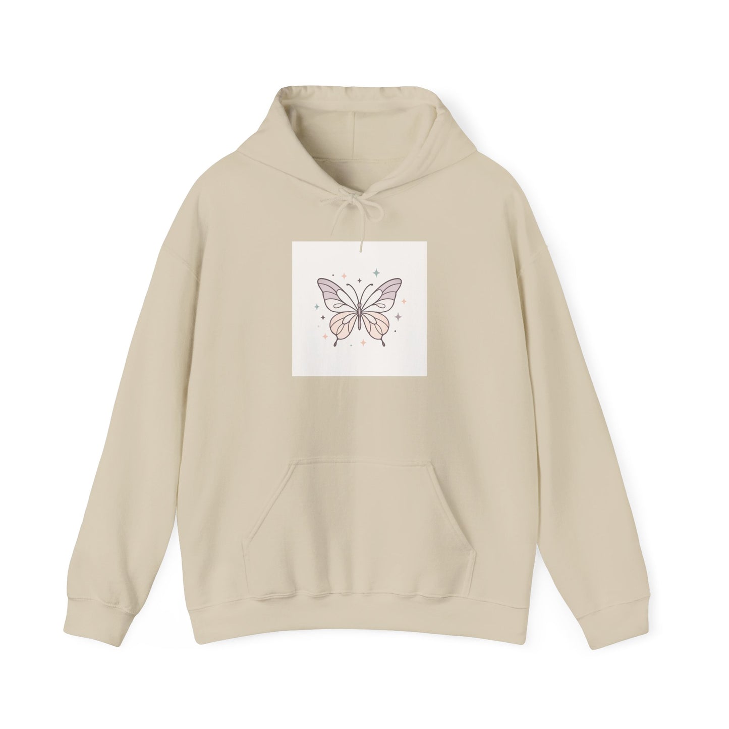 Butterfly Heart Hoodie — Pastel Cute Graphic Pullover
