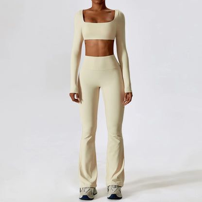 2-piece yoga outfit for women-stretchy and seamless