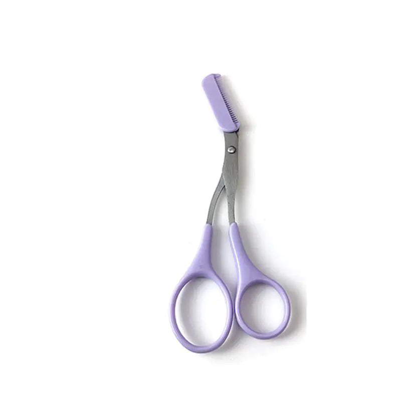 Pink Eyebrow scissors with built-n comb for trimming brows