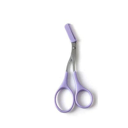 Pink Eyebrow scissors with built-n comb for trimming brows